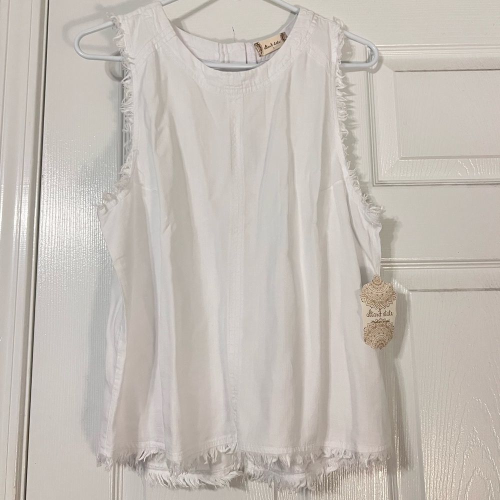 Altard state “sarah fray hem tank”